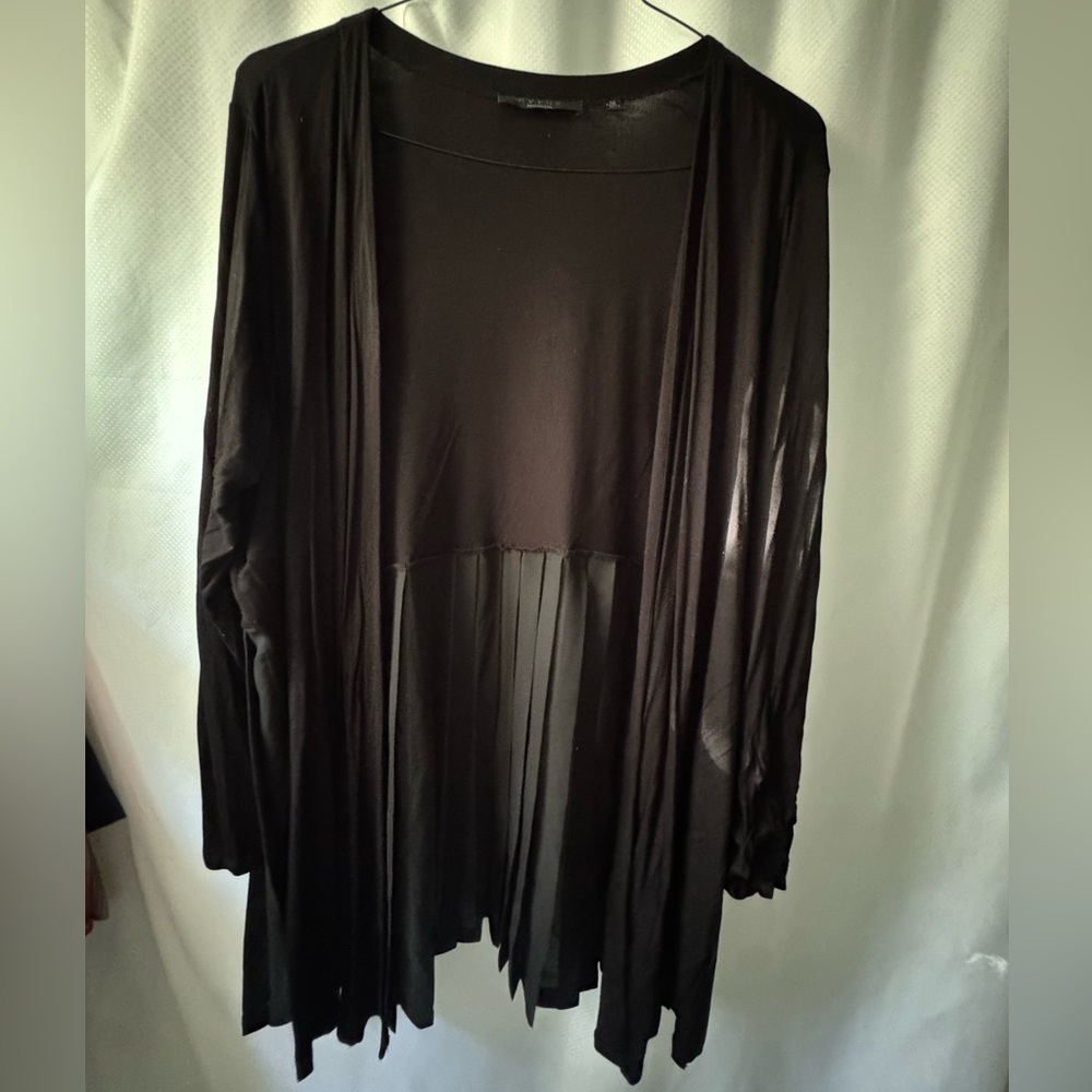 Cyrus Elegant Black Lightweight Sheer Cardigan